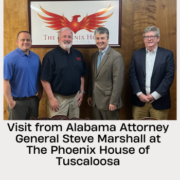 Visit from Alabama Attorney General Steve Marshall at The Phoenix House of Tuscaloosa